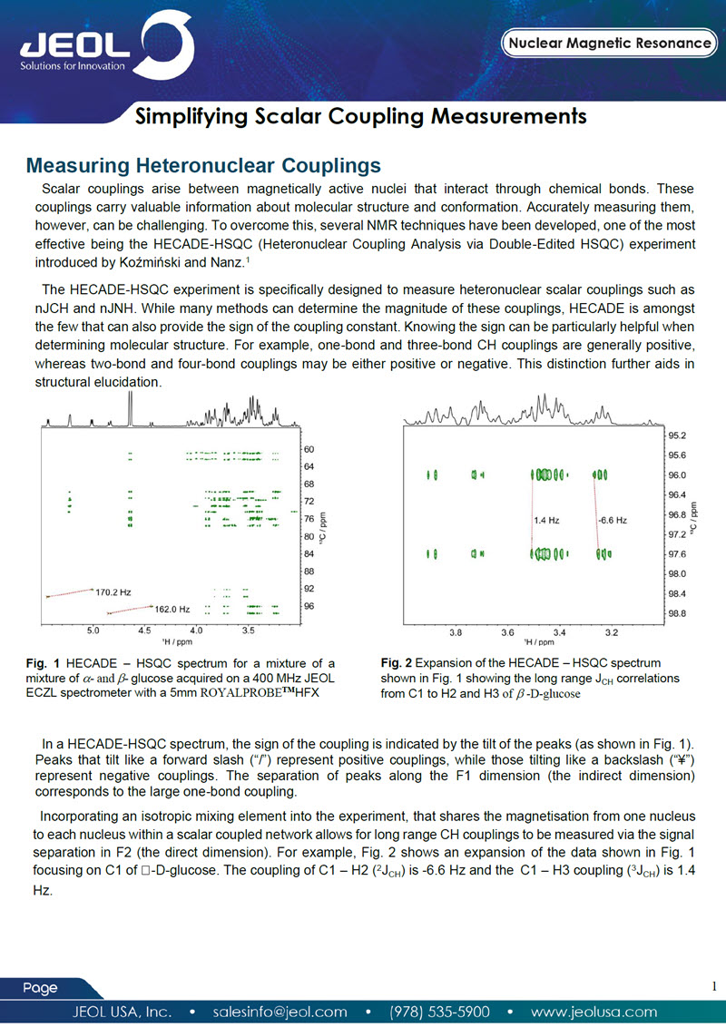 Simplifying Scalar Coupling Measurements